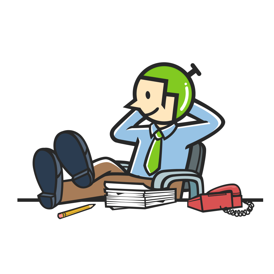 Relaxed man animation